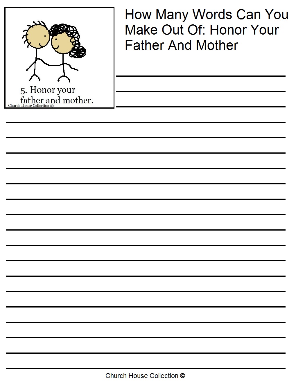 Honor Thy Mother And Father How Many Words Can You Make